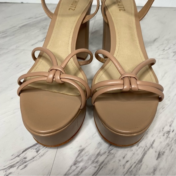 Schutz Kelsie Platform Tan Heeled Sandal 11B - Picture 10 of 14